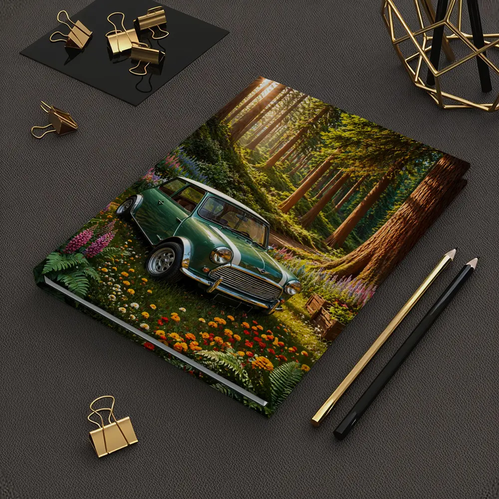 Classic Mini Cooper Green Forest Sunshine – Notebooks