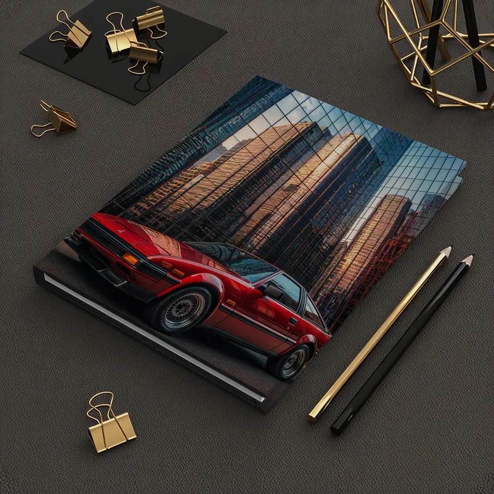 Mitsubishi Starion Red City Glass Buildings – Notebooks