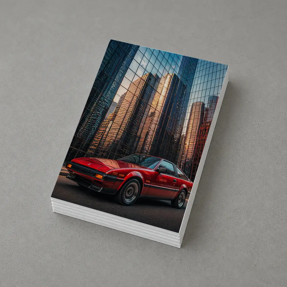 Mitsubishi Starion Red City Glass Buildings – Postcards