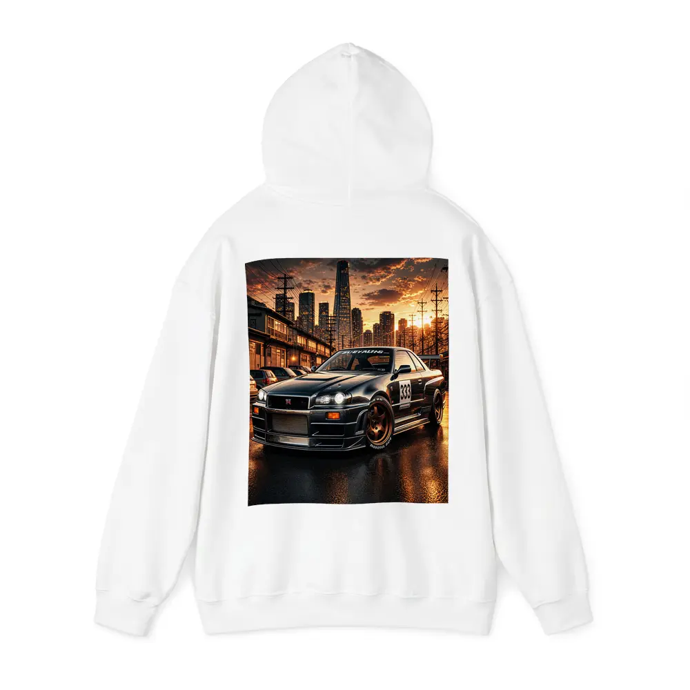 Nissan Skyline GT-R R34 City Sunset – Hoodies