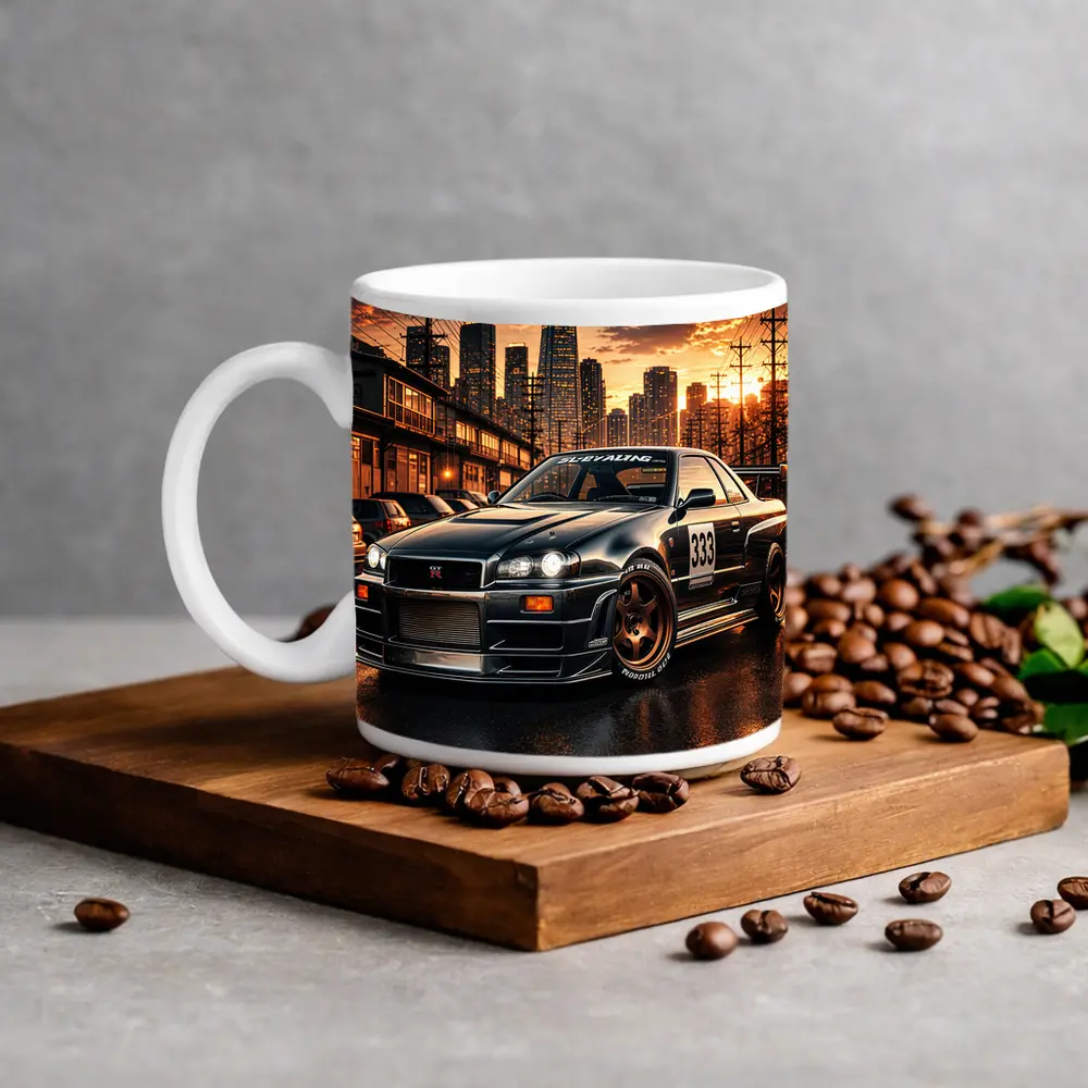 Nissan Skyline GT-R R34 City Sunset – Mugs