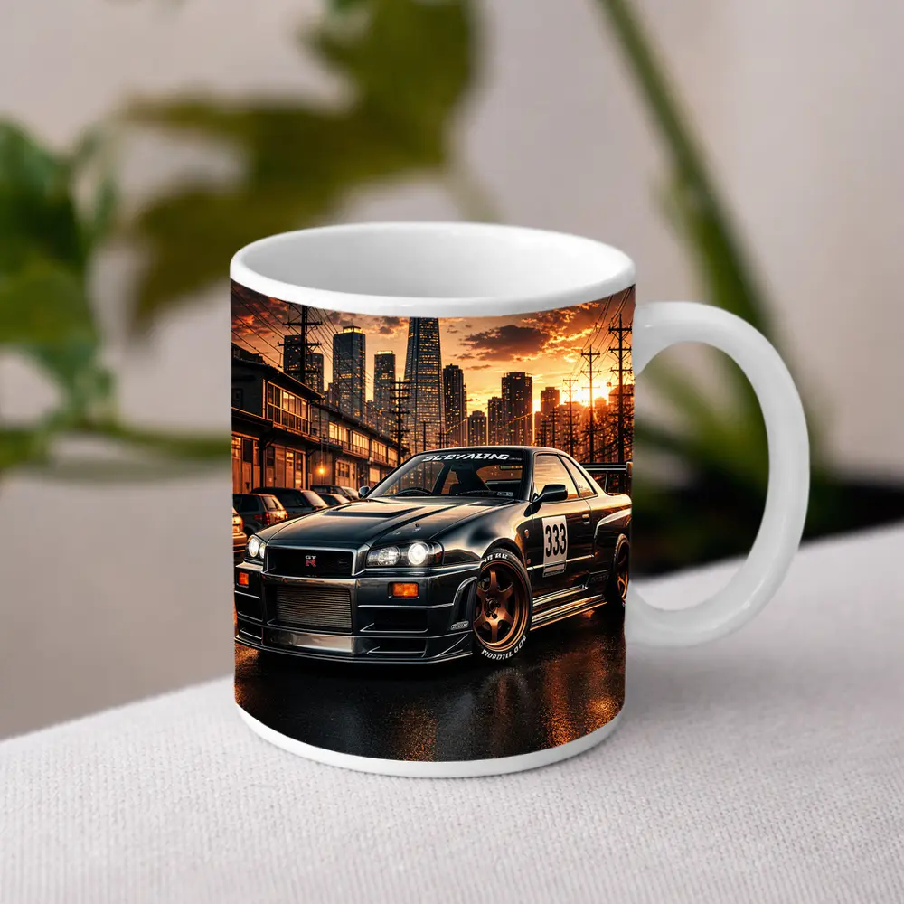 Nissan Skyline GT-R R34 City Sunset – Mugs