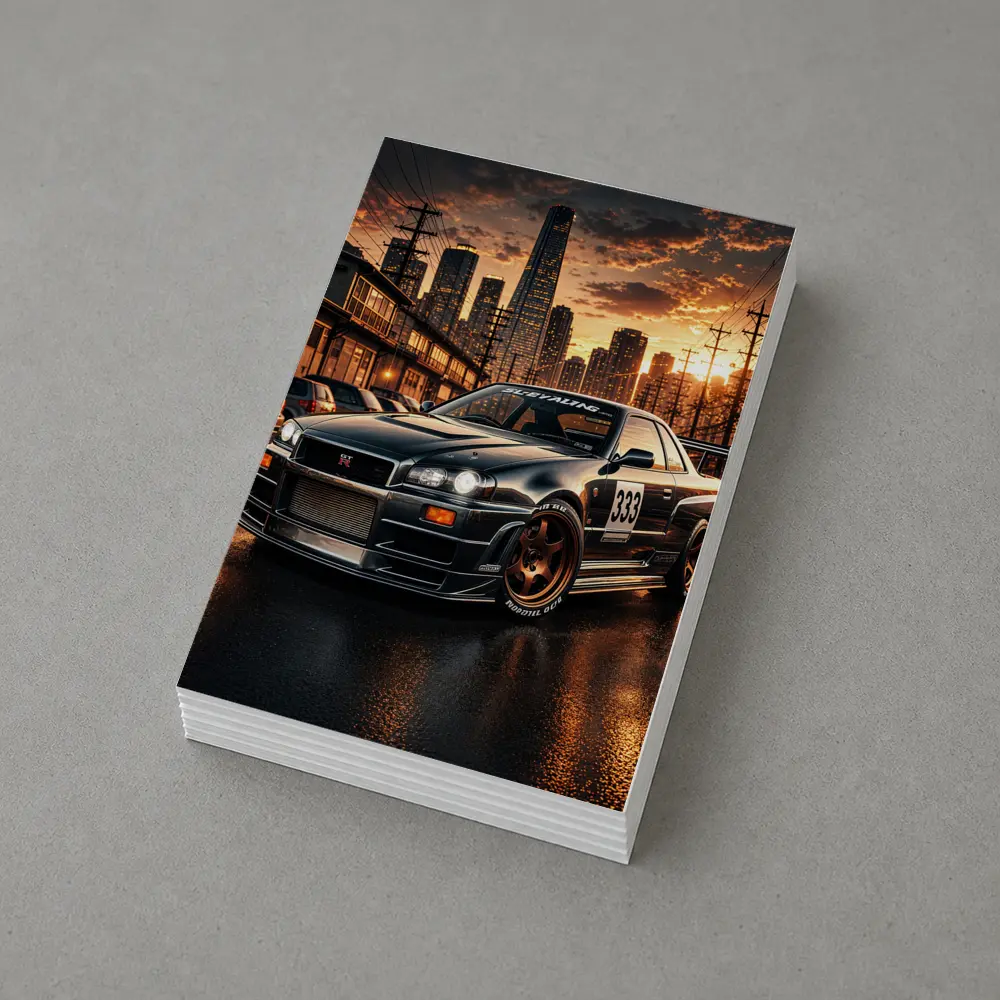 Nissan Skyline GT-R R34 City Sunset – Postcards