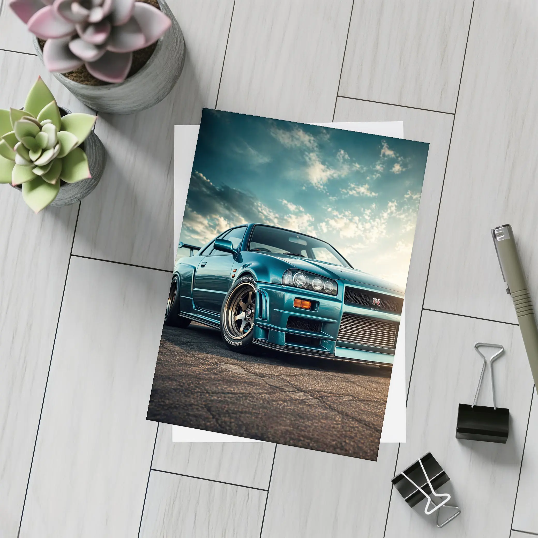Nissan Skyline GT R Teal Sky – Postcards