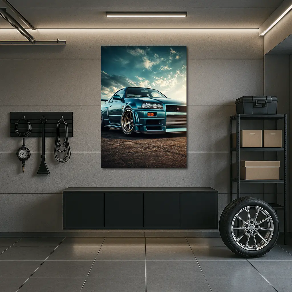 Nissan Skyline GT R Teal Sky – Wall Art