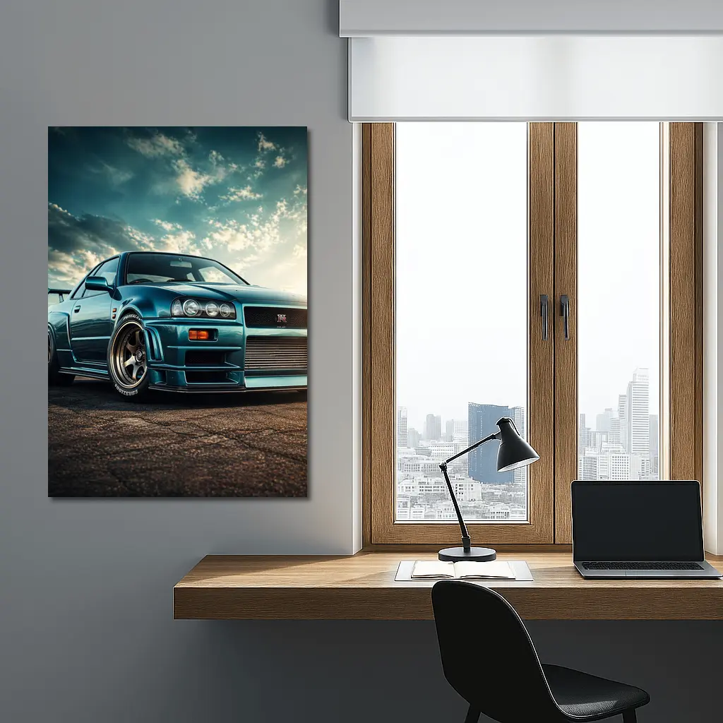 Nissan Skyline GT R Teal Sky – Wall Art