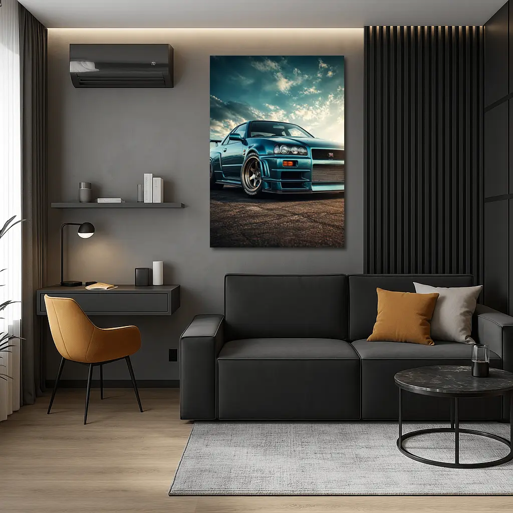 Nissan Skyline GT R Teal Sky – Wall Art