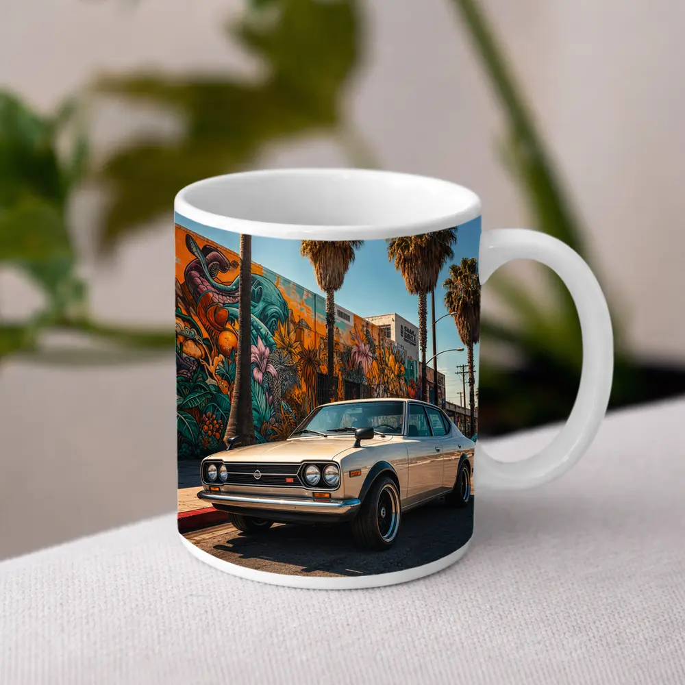 Vintage Nissan Sunny Coupe Los Angeles Street – Mugs