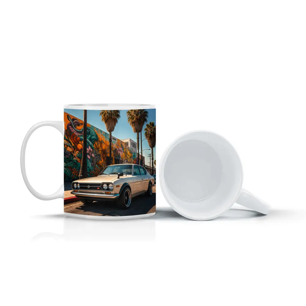 Vintage Nissan Sunny Coupe Los Angeles Street – Mugs