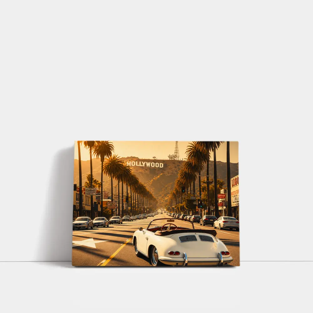 Porsche 356 Convertible Hollywood Boulevard Los Angeles – Wall Art