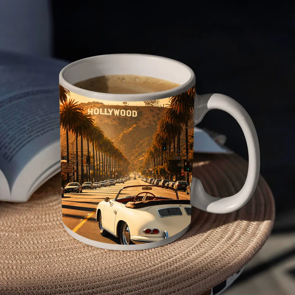 Porsche 356 Convertible Hollywood Boulevard Los Angeles – Mugs