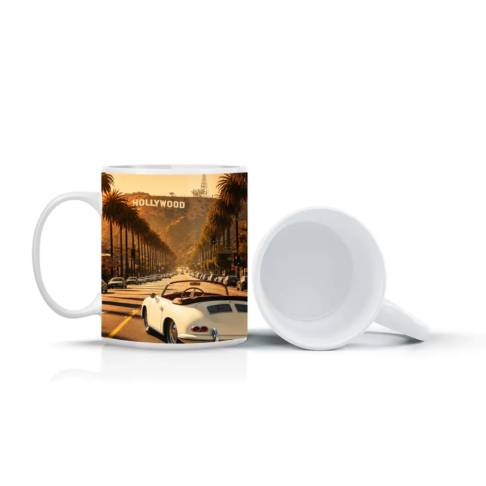 Porsche 356 Convertible Hollywood Boulevard Los Angeles – Mugs