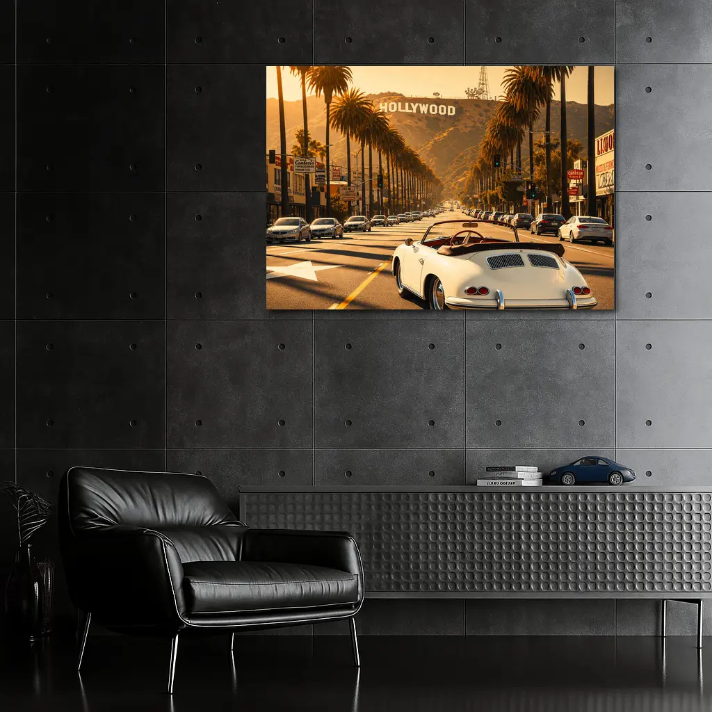 Porsche 356 Convertible Hollywood Boulevard Los Angeles – Wall Art