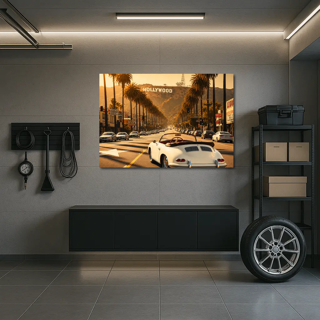 Porsche 356 Convertible Hollywood Boulevard Los Angeles – Wall Art