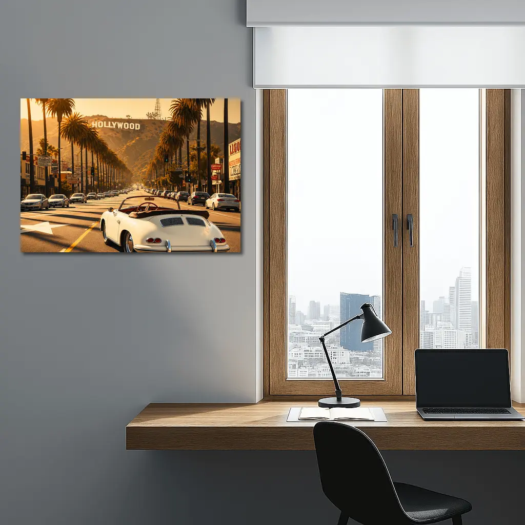 Porsche 356 Convertible Hollywood Boulevard Los Angeles – Wall Art
