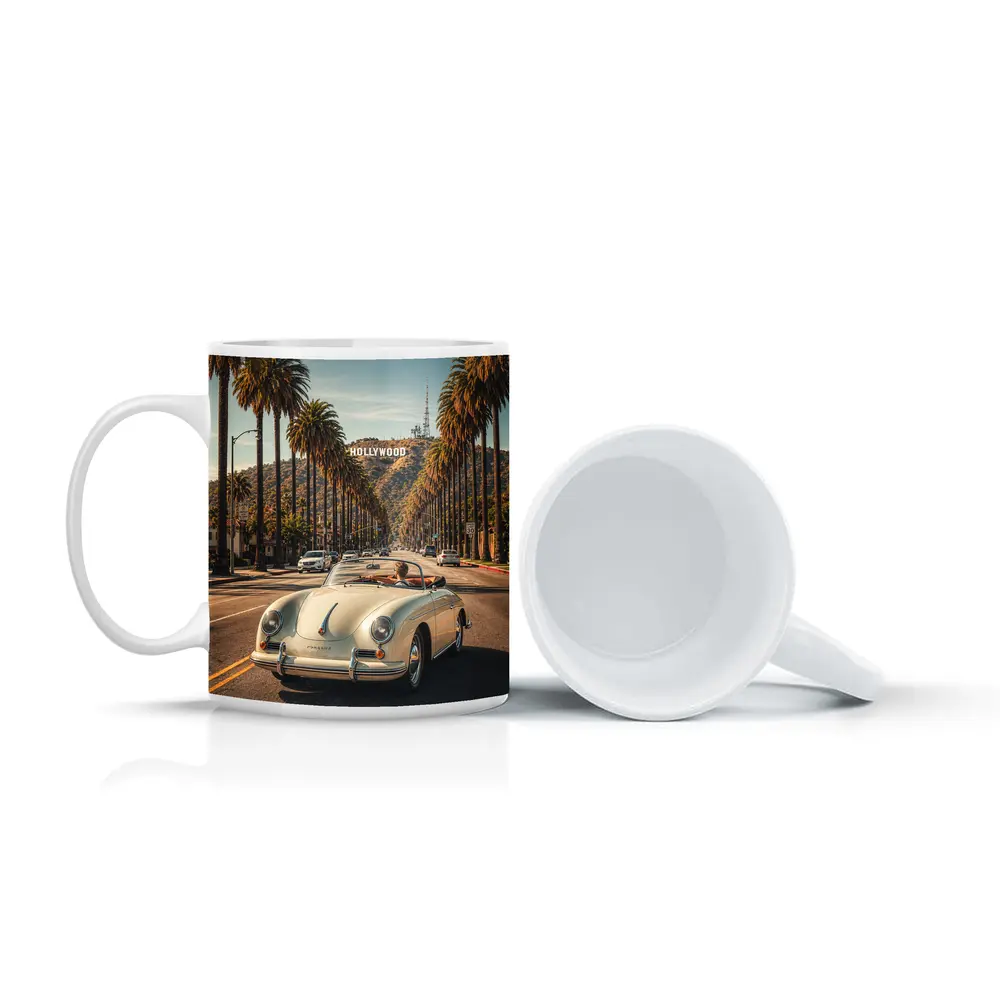 Porsche Speedster Cruising Hollywood Palm Boulevard – Mugs