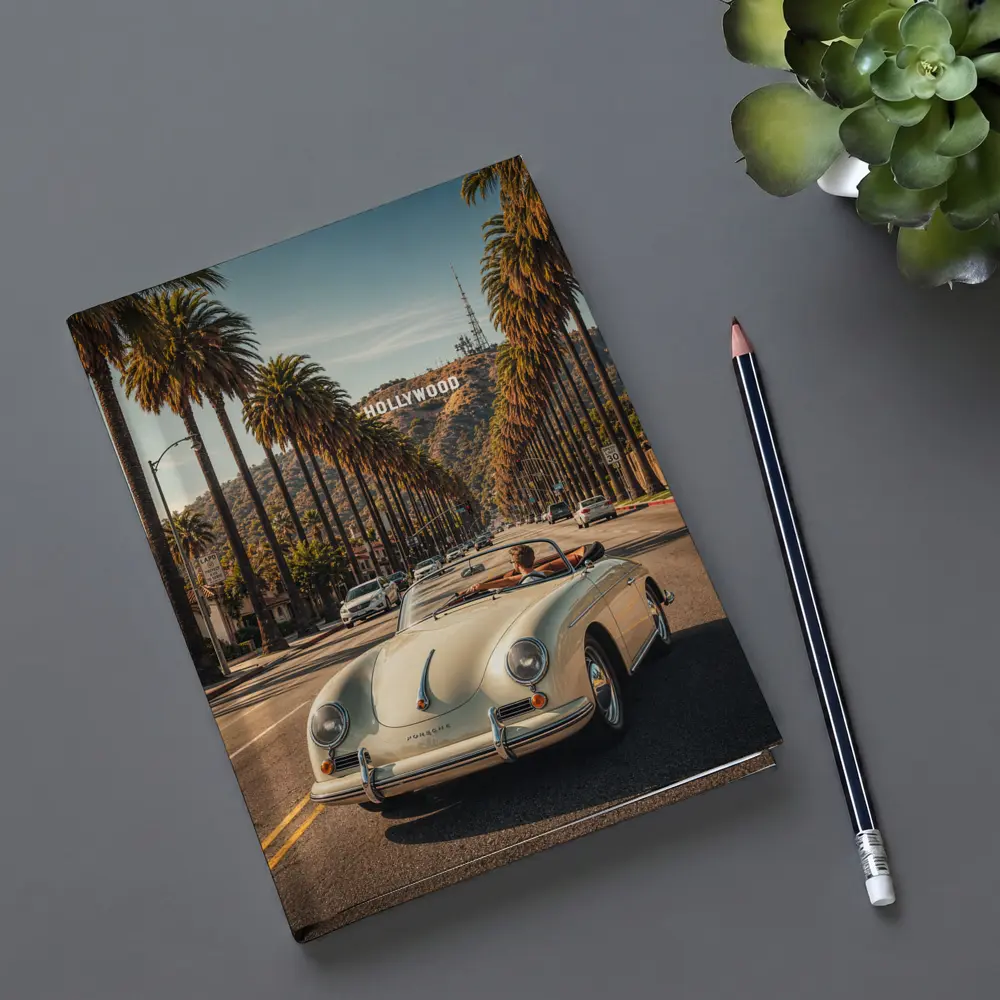 Porsche Speedster Cruising Hollywood Palm Boulevard – Notebooks