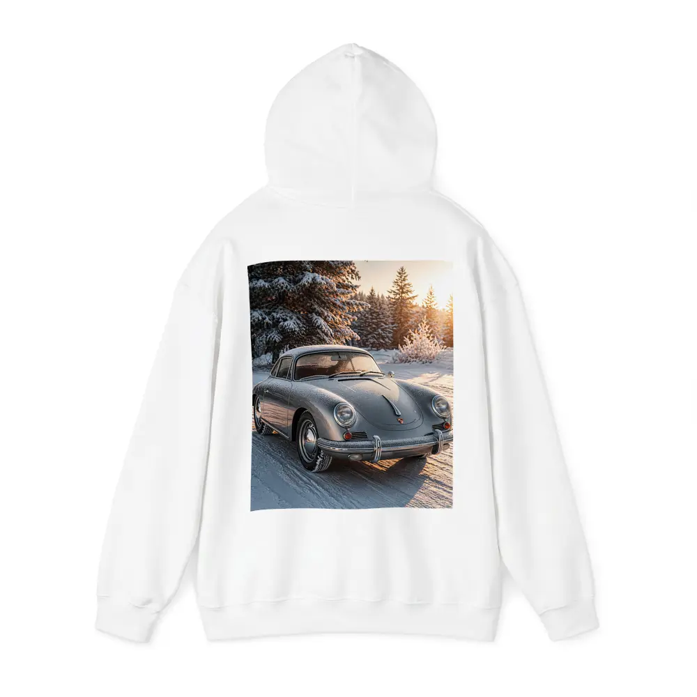 Porsche 356 Coupe Parked On Snowy Road – Hoodies