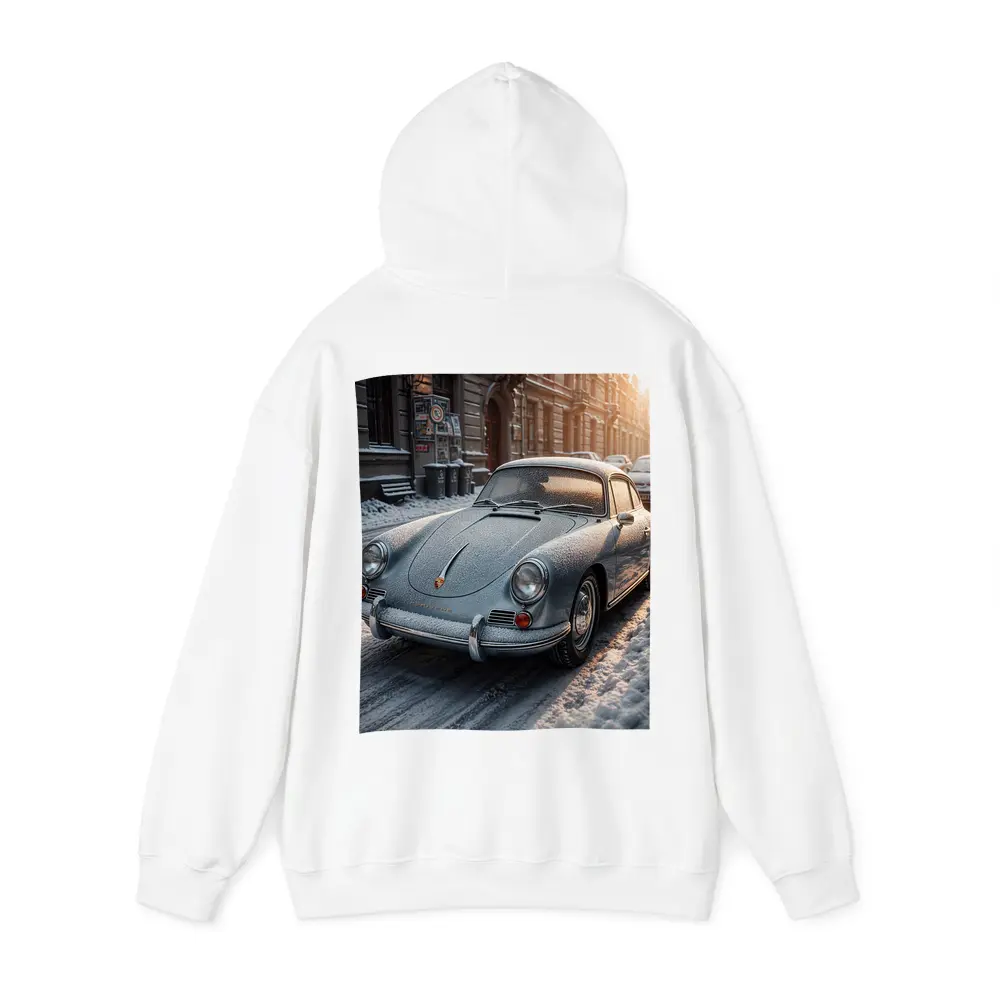 Porsche 356 Frosted On Winter City Street – Hoodies
