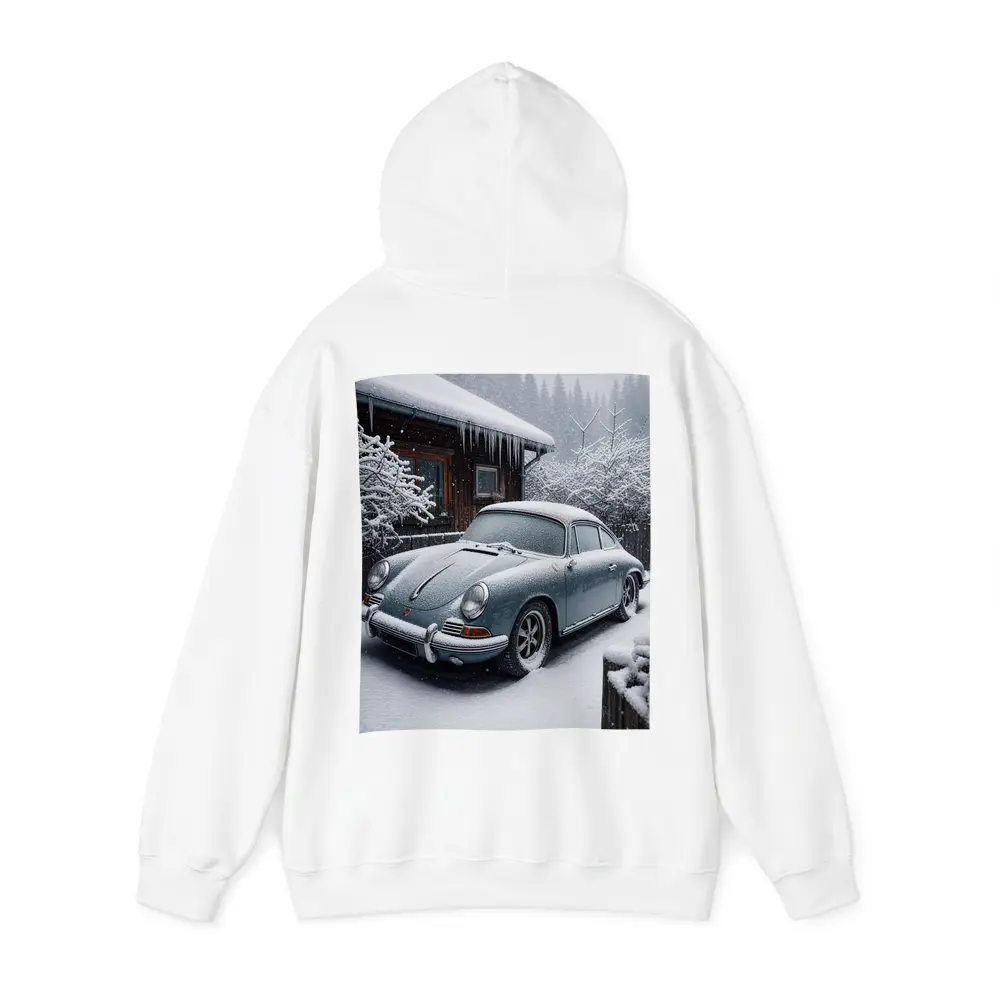 Porsche 356 Covered in Snow Winter – Hoodies