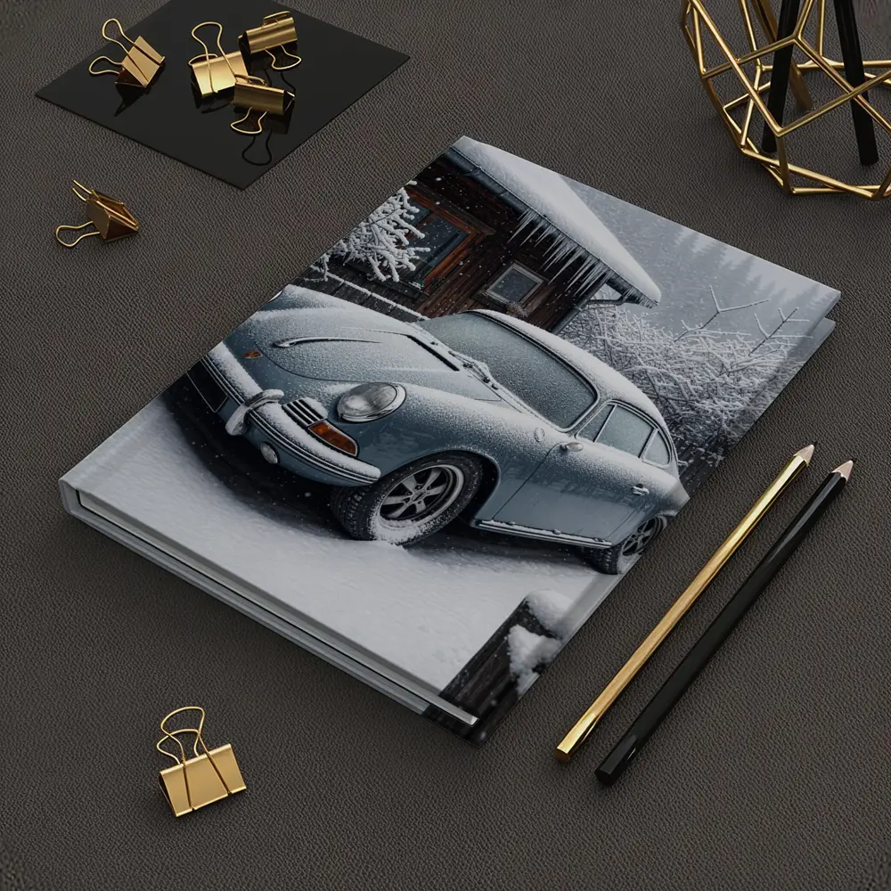 Porsche 356 Covered in Snow Winter – Notebooks