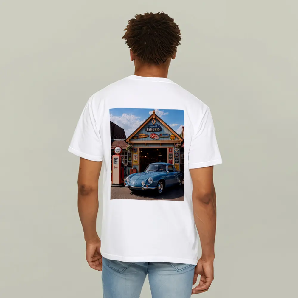 Vintage Renault Classic Car Retro Gas Station – T-Shirts