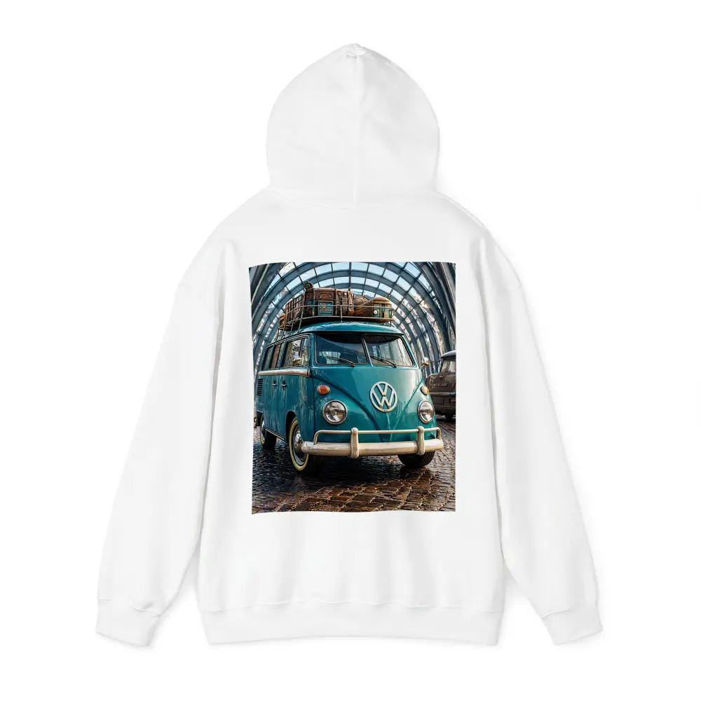 Volkswagen Beetle Bus Teal Glass Tunnel – Hoodies