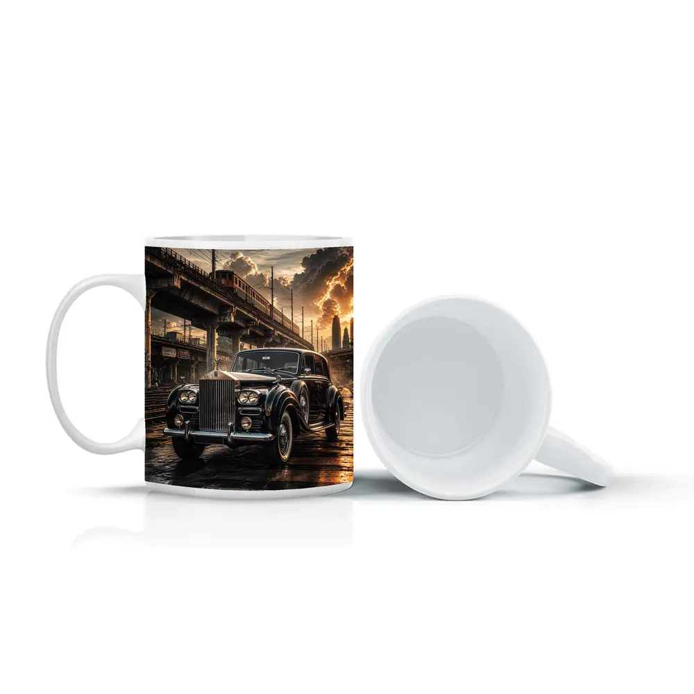 Rolls Royce Ghost Classic Black Industrial Sunset – Mugs