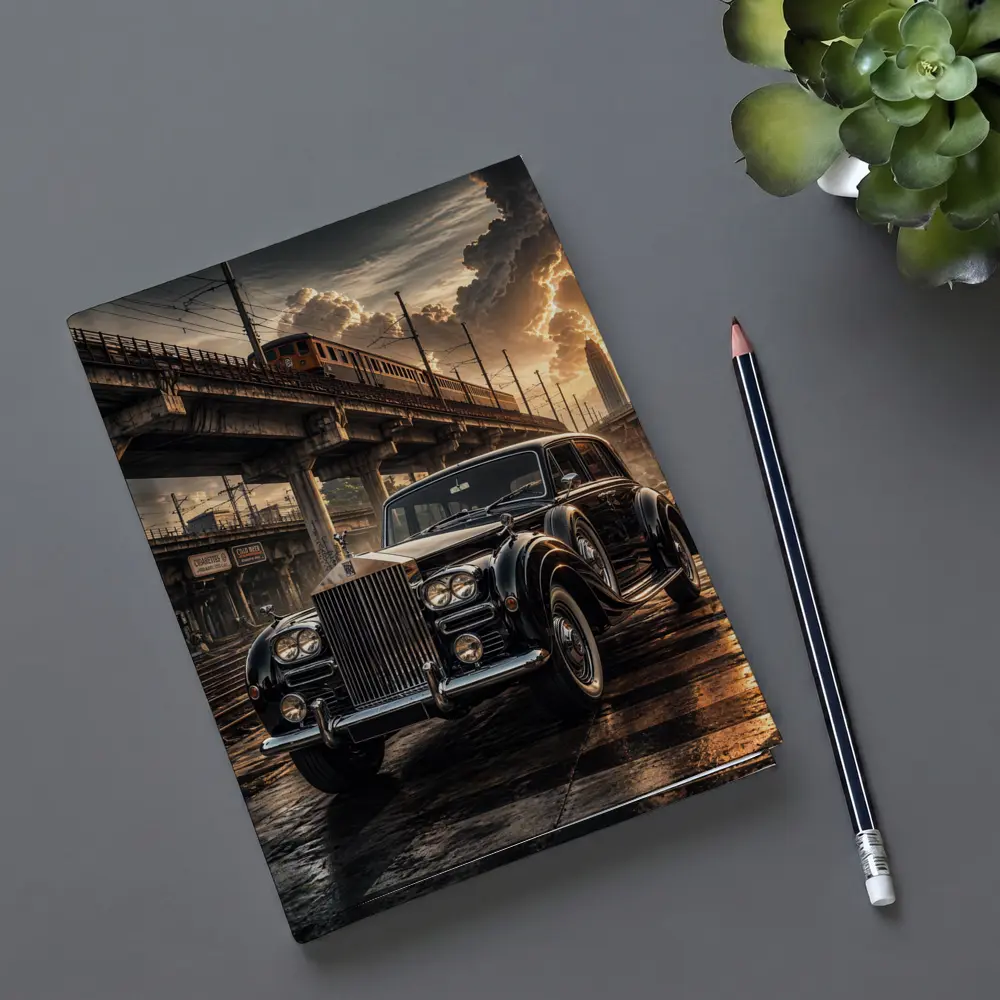 Rolls Royce Ghost Classic Black Industrial Sunset – Notebooks