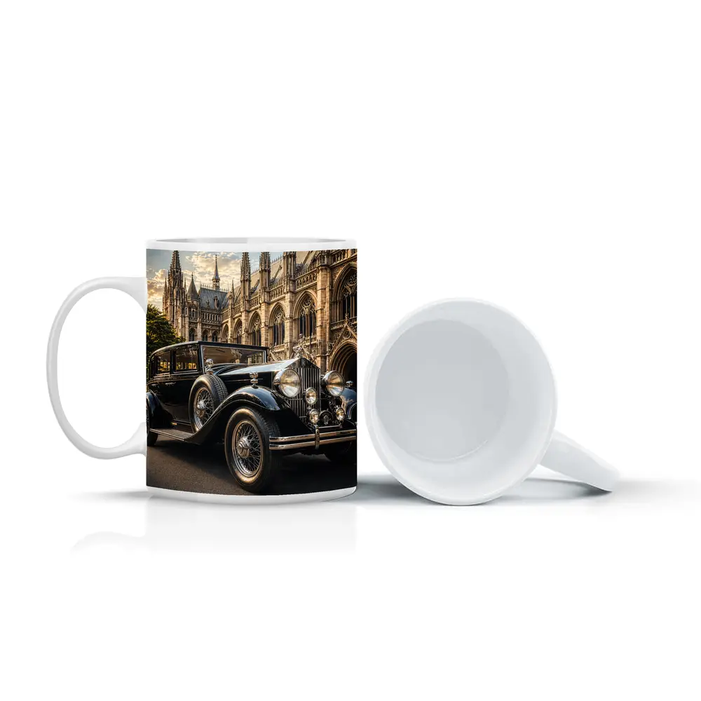 Vintage Rolls Royce Black Classic Gothic Cathedral – Mugs