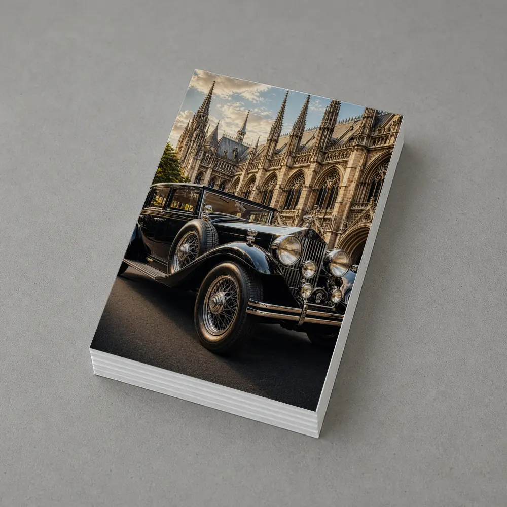 Vintage Rolls Royce Black Classic Gothic Cathedral – Postcards