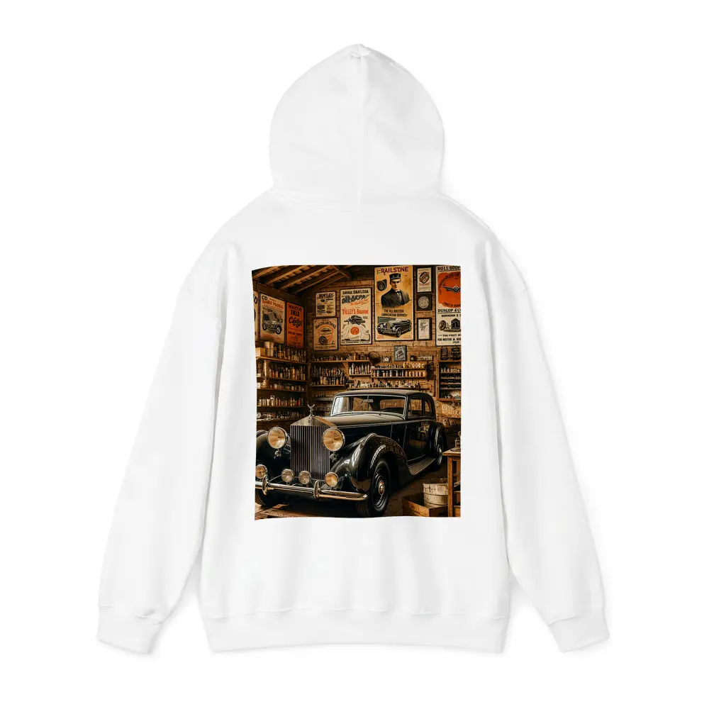 Vintage Rolls Royce Classic Garage Retro Setting – Hoodies