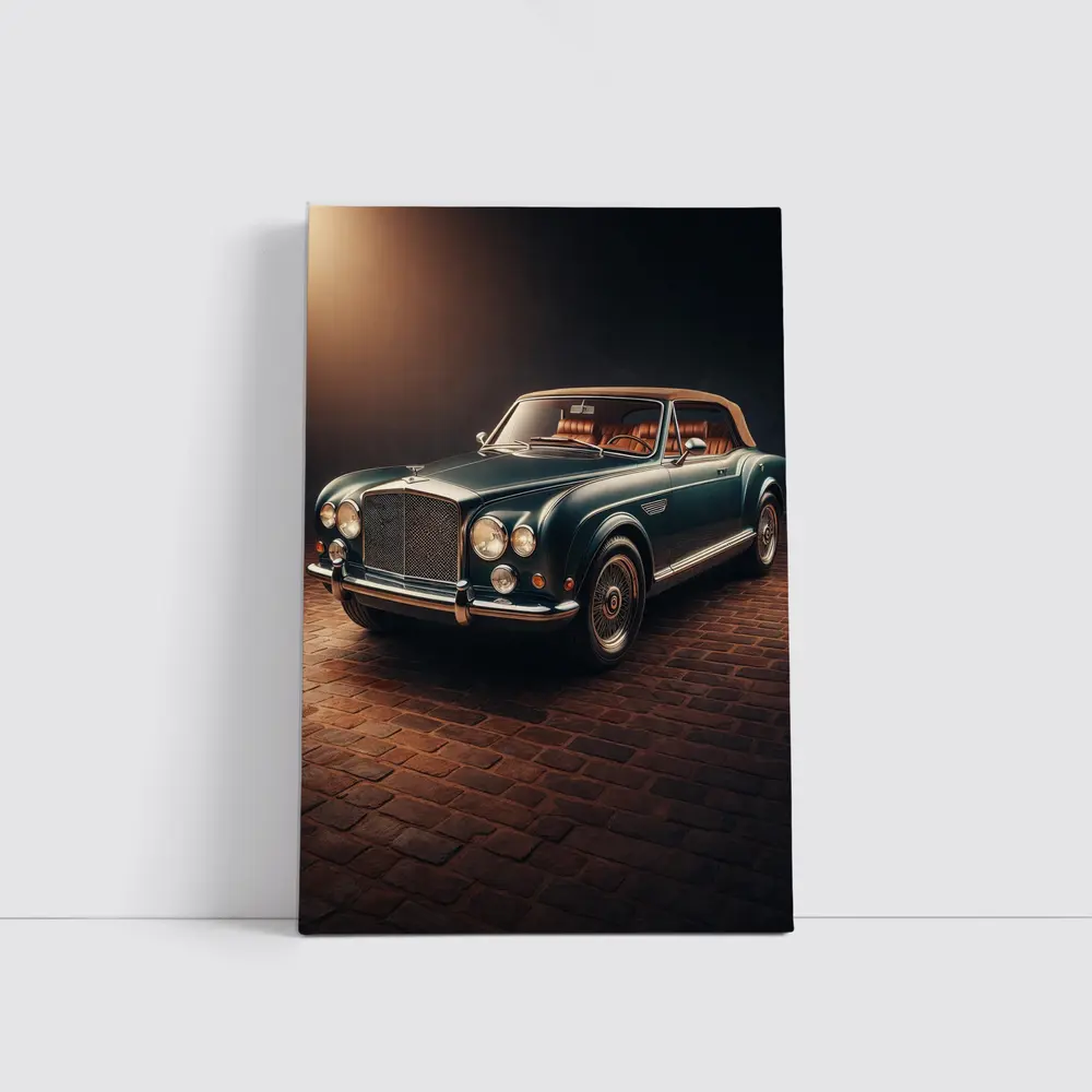 Classic Bentley Convertible Dark Studio Background – Wall Art