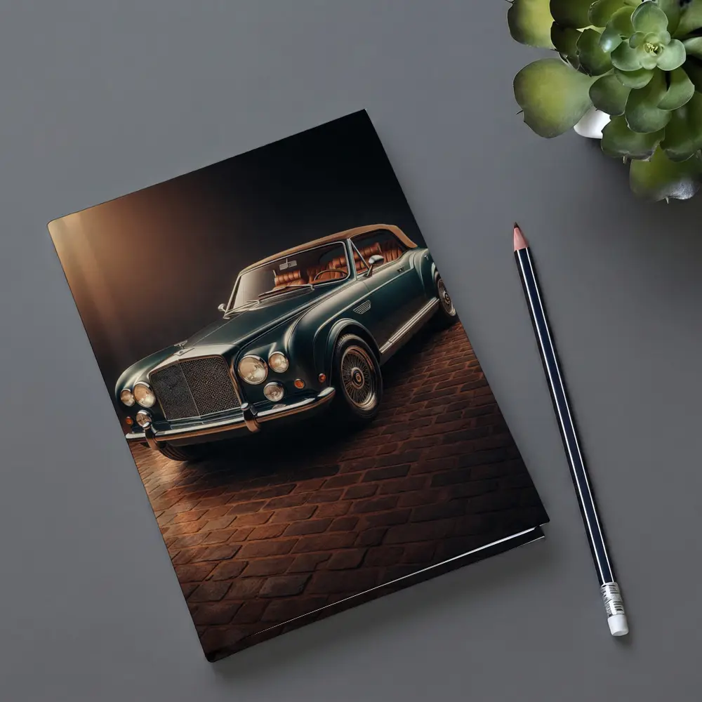 Classic Bentley Convertible Dark Studio Background – Notebooks