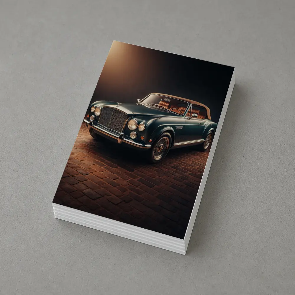 Classic Bentley Convertible Dark Studio Background – Postcards