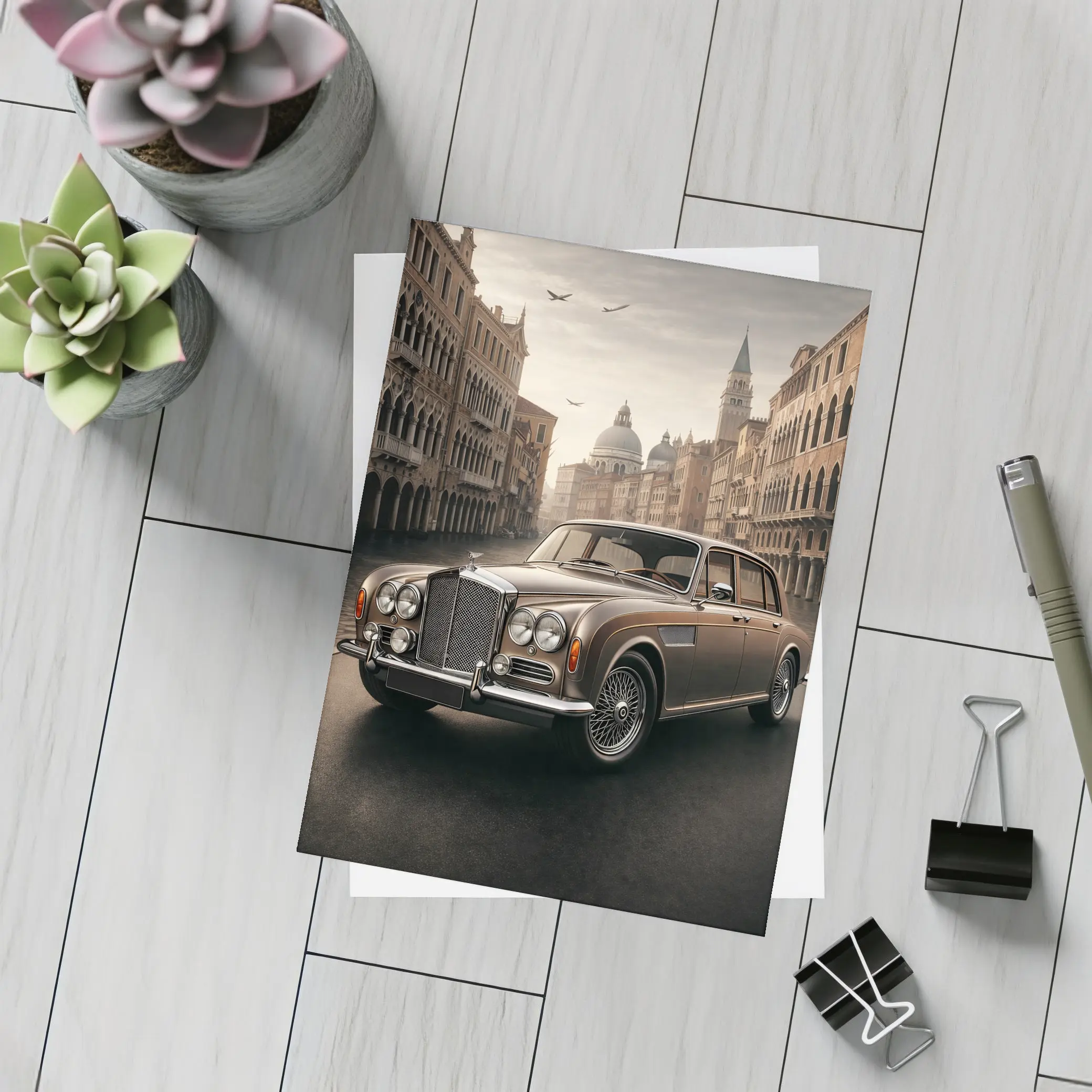 Vintage Bentley Flying Spur Venice Street – Postcards