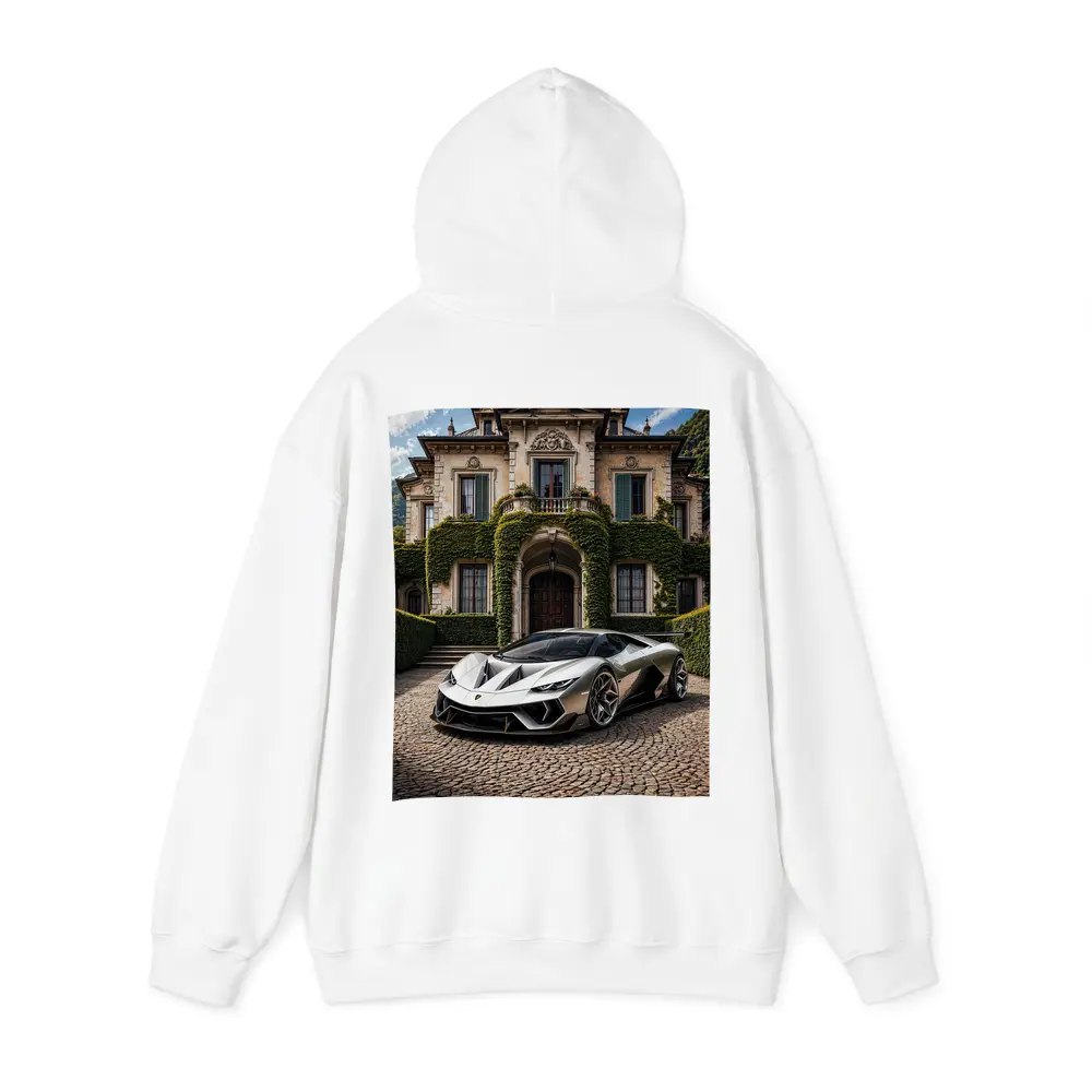 Lamborghini Sian Parked Before Grand Villa – Hoodies