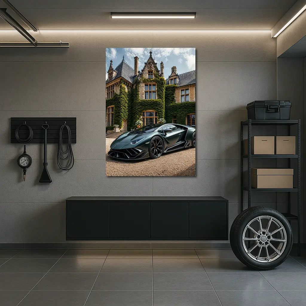 Lamborghini Sian Dark Green Manor Estate – Wall Art