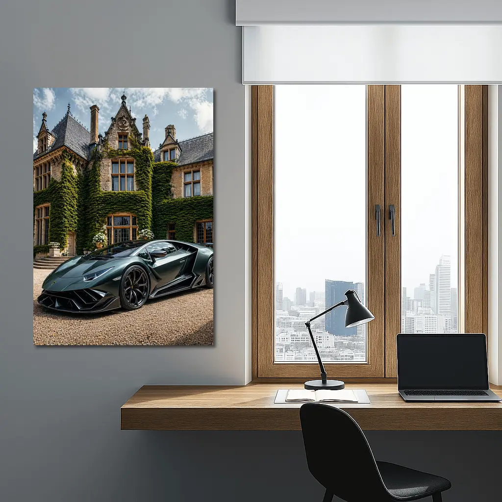 Lamborghini Sian Dark Green Manor Estate – Wall Art