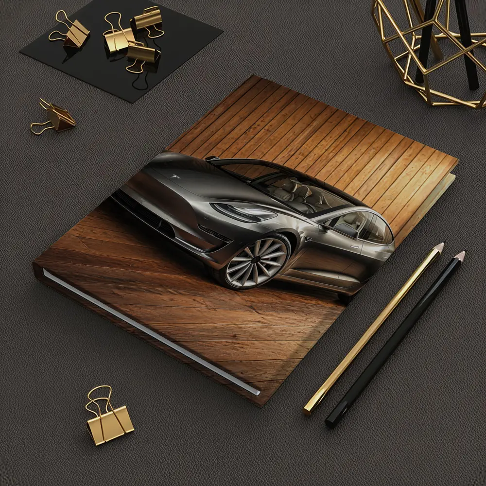 Tesla Model 3 Dark Gray Wooden Studio – Notebooks