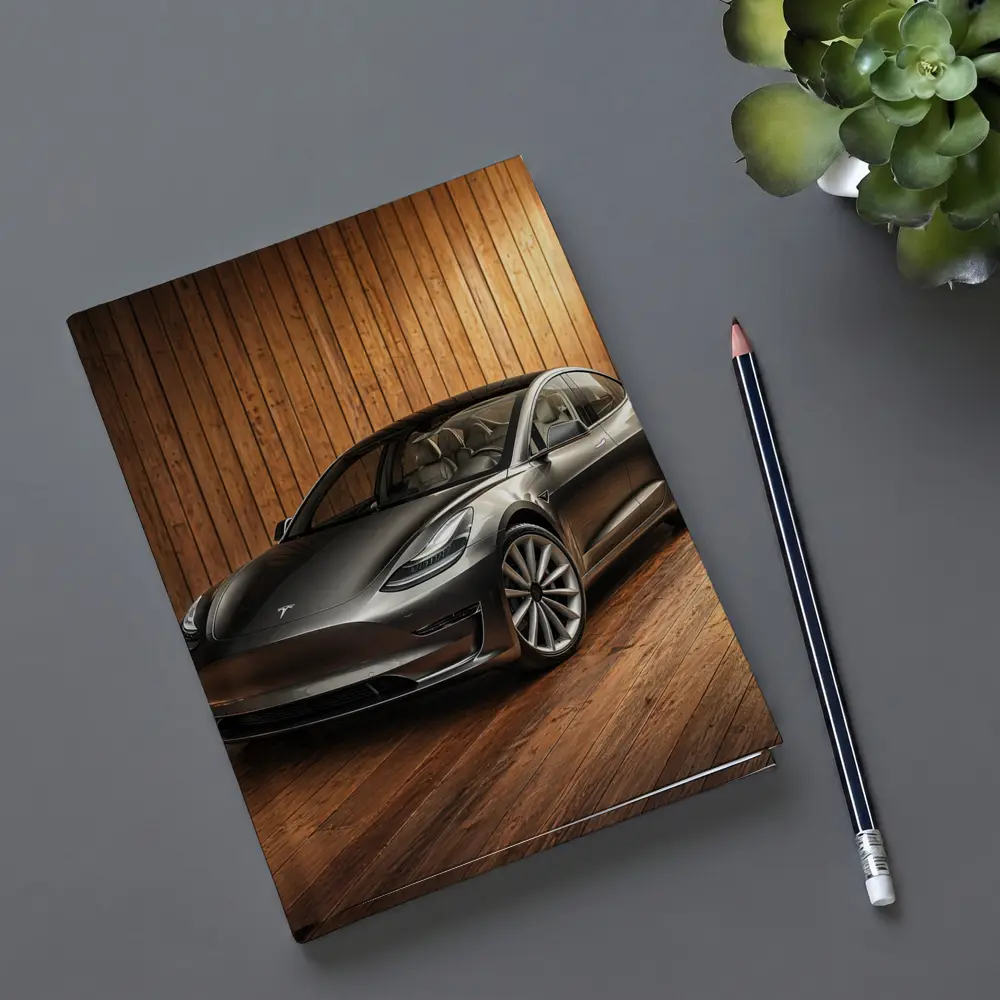 Tesla Model 3 Dark Gray Wooden Studio – Notebooks