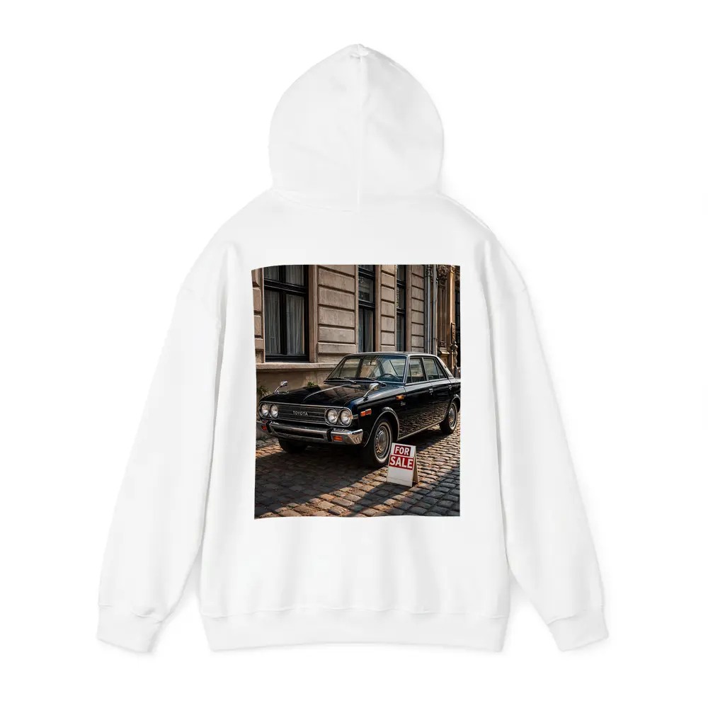 Toyota Classic Sedan Black Cobblestone Street – Hoodies