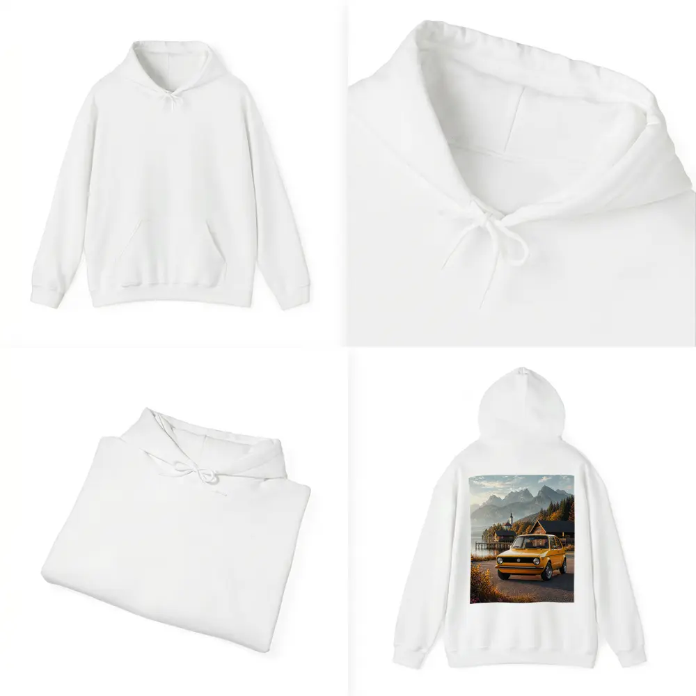 Volkswagen Golf MK1 Alpine Lake Setting – Hoodies