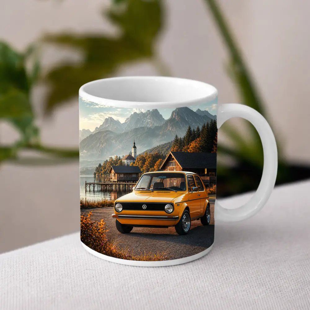 Volkswagen Golf MK1 Alpine Lake Setting – Mugs