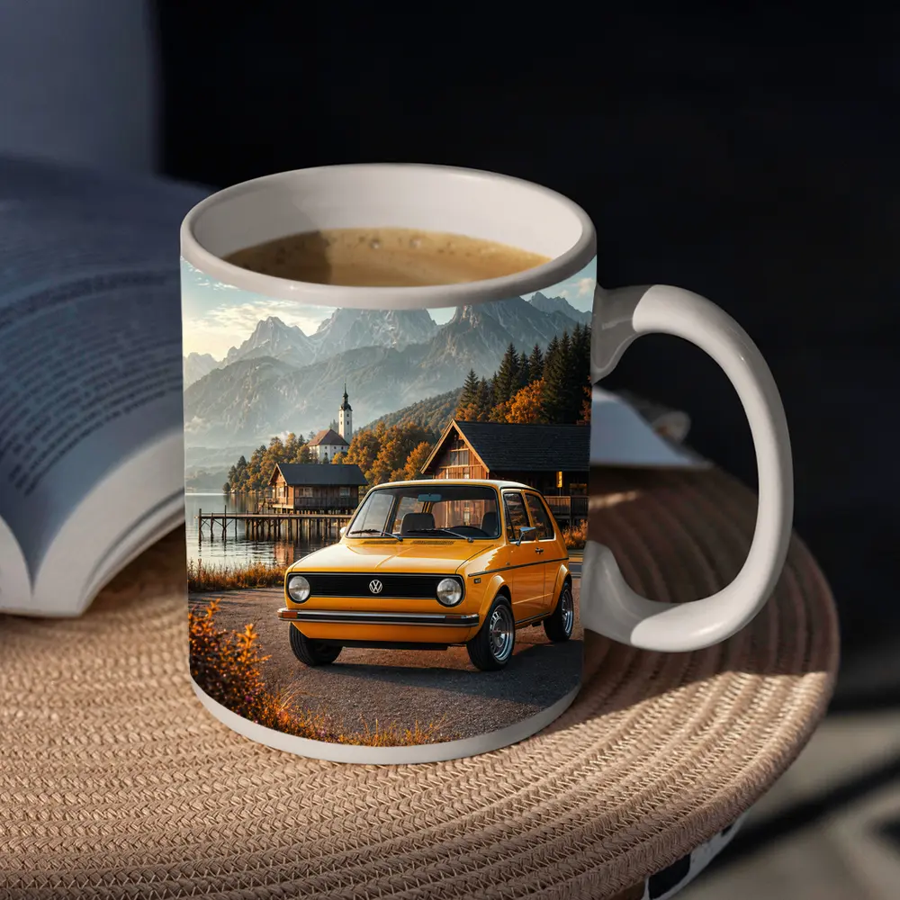 Volkswagen Golf MK1 Alpine Lake Setting – Mugs
