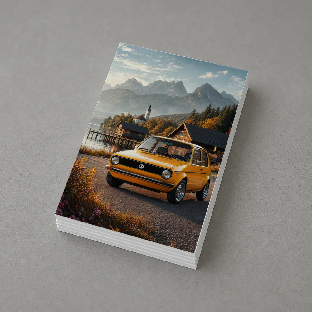 Volkswagen Golf MK1 Alpine Lake Setting – Postcards
