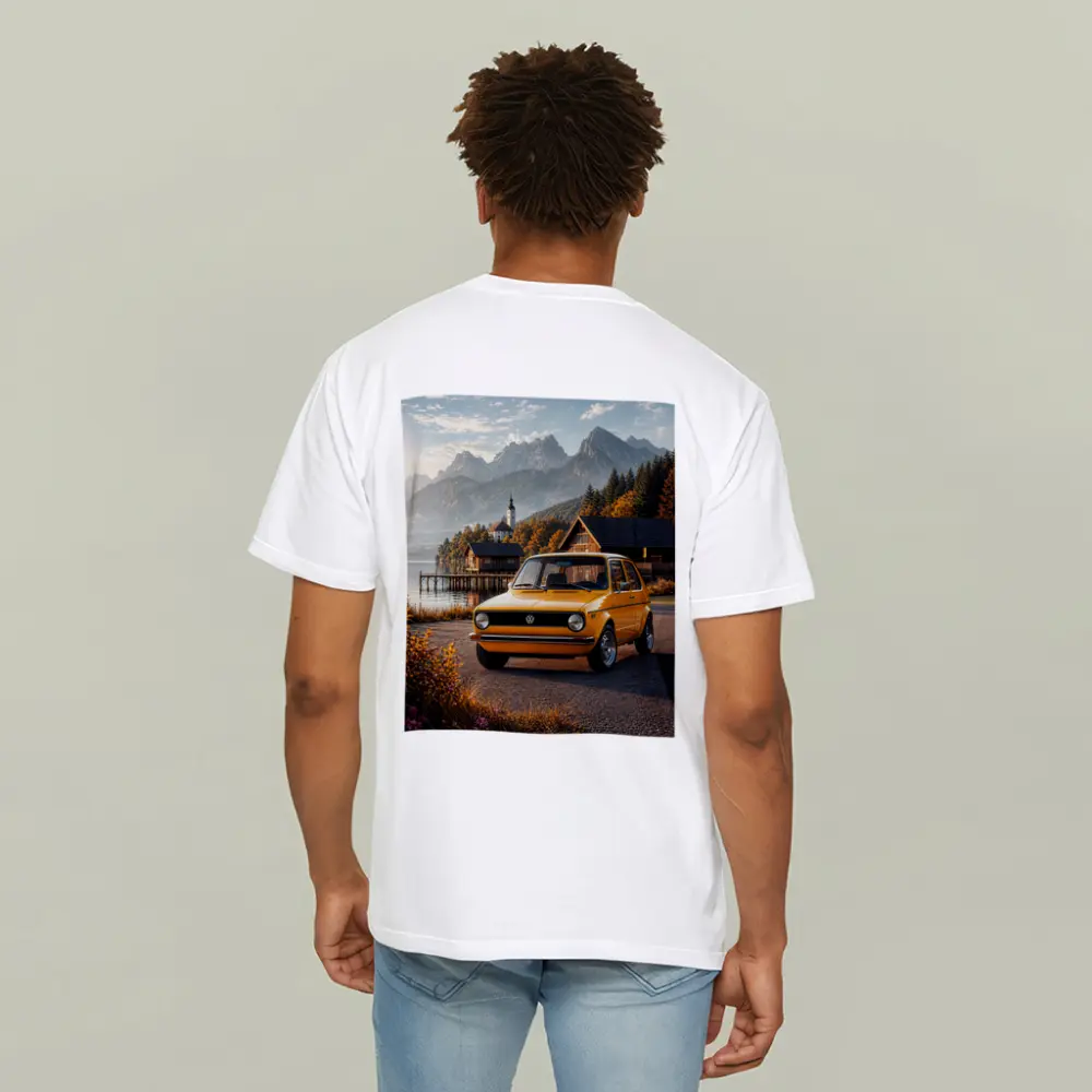 Volkswagen Golf MK1 Alpine Lake Setting – T-Shirts