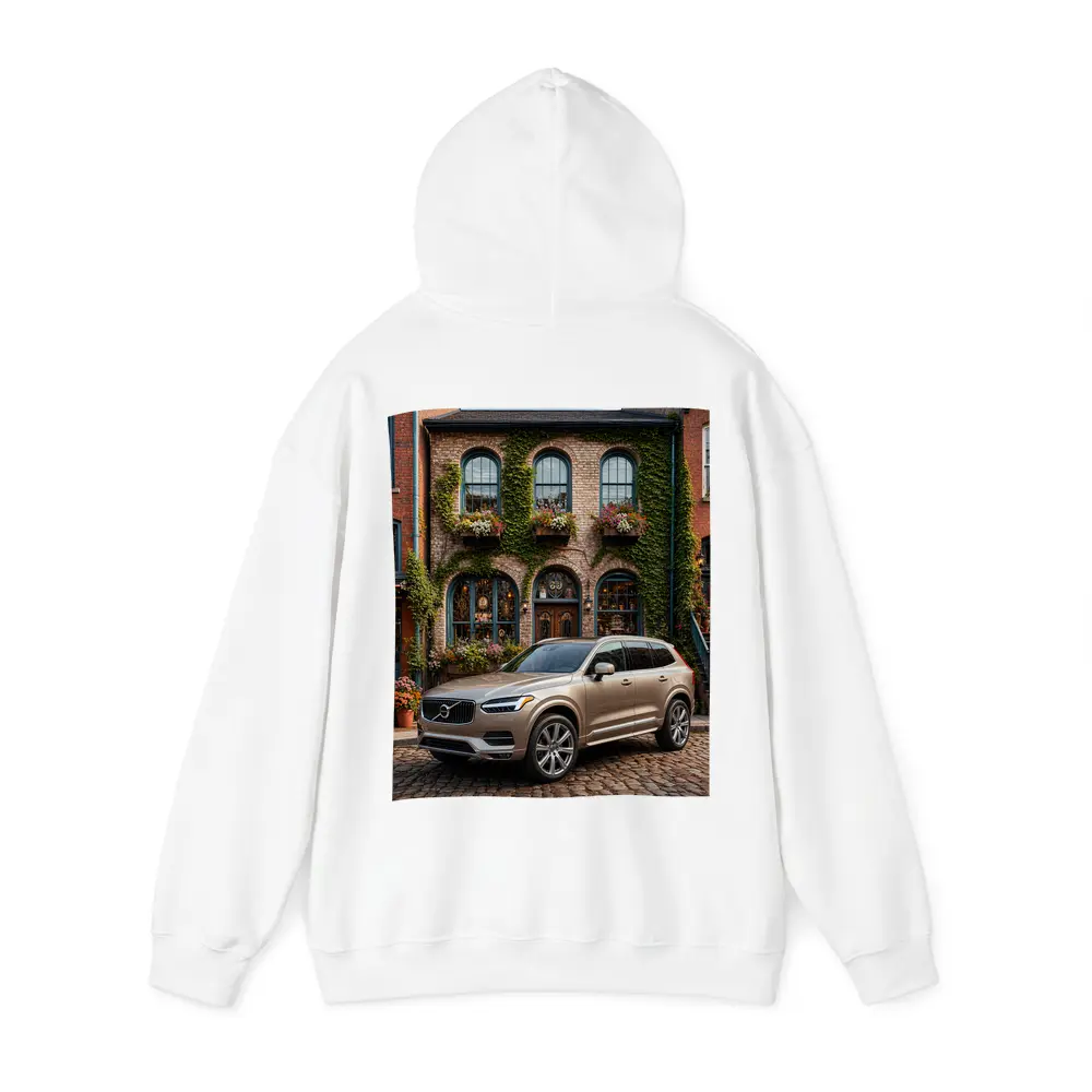 Volvo XC90 Parked Outside Ivy Covered Building – Hoodies