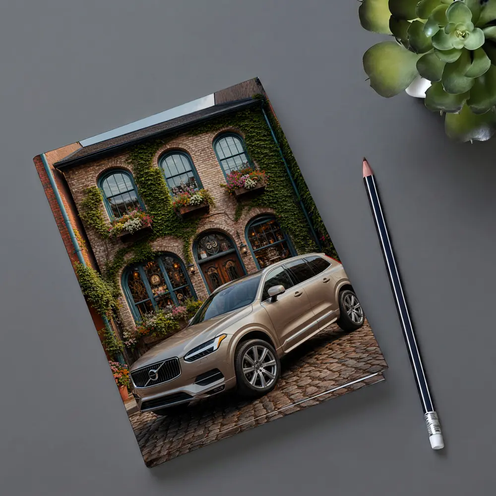 Volvo XC90 Parked Outside Ivy Covered Building – Notebooks