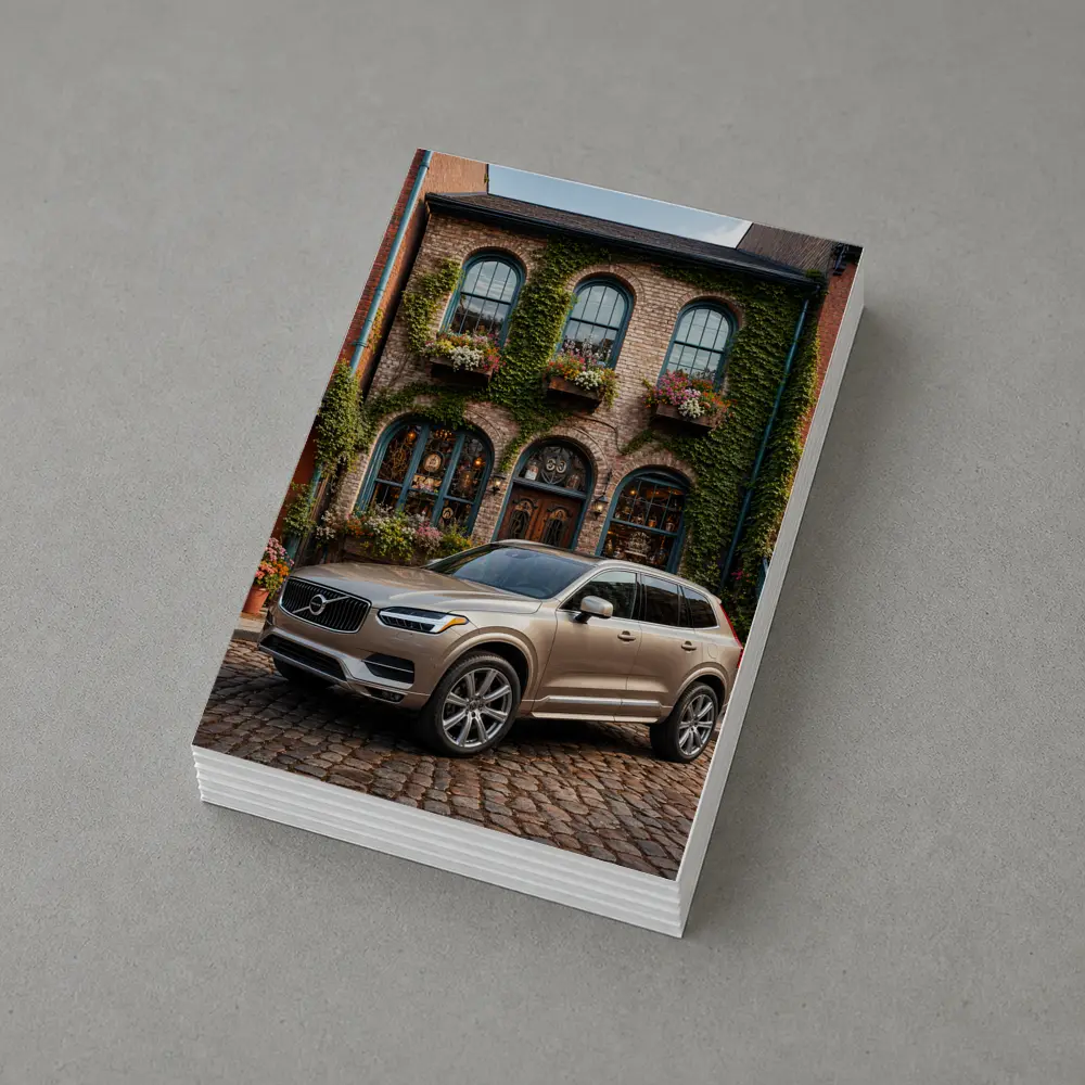 Volvo XC90 Parked Outside Ivy Covered Building – Postcards
